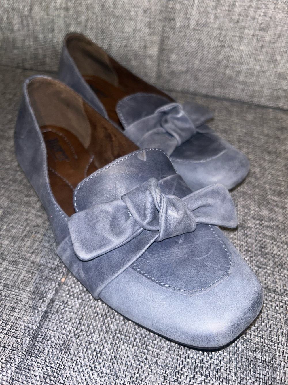 NEW - Born CARRINE - Bow Detail Leather Slip-On Loafers